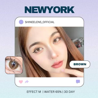 คอนแทคเลนส์(มินิ) เกาหลี🇰🇷อมน้ำ65%🩵 New York 🩵 Shinee ใส่สบายตามาก กรองแสง Made in Korea 🇰🇷