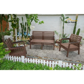เก้าอี้โซฟา พลาสติก 1-2-3 ที่นั่ง กับโต๊ะกลาง, SoFa So Good 1-2-3 Seats and Coffee Table JioHome