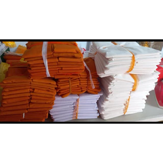 ผ้าพับดอกบัว เข้าพรรษา บัว สีทอง สีพระราช ขนาด 75*75เซนติเมตร/ ผ้าขาว 90*90เซนติเมตร