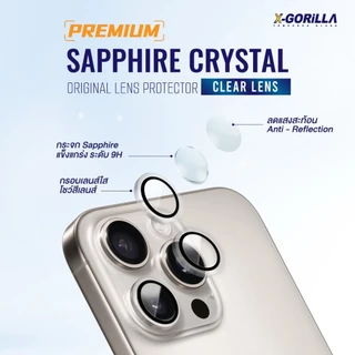 X-GORiLLA ฟิล์มเลนส์กล้อง สีใสสำหรับ iPhone （รับประกัน90วัน）ติดง่ายมีบล็อกช่วยติด เลนส์กล้องพรีเมียม