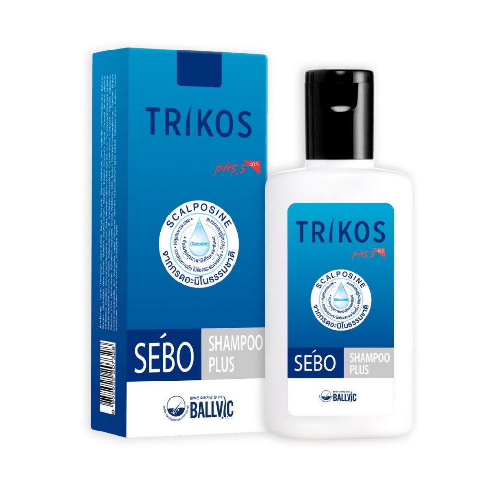 (สูตรใหม่) TRIKOS SEBO SHAMPOO แชมพูขวดใหญ่ 180ML ขนาดใหม่ยิ่งคุ้มค่า ผมบอบบางรังแคหนังศีรษะอักเสบ ผมร่วง De Med Clinic