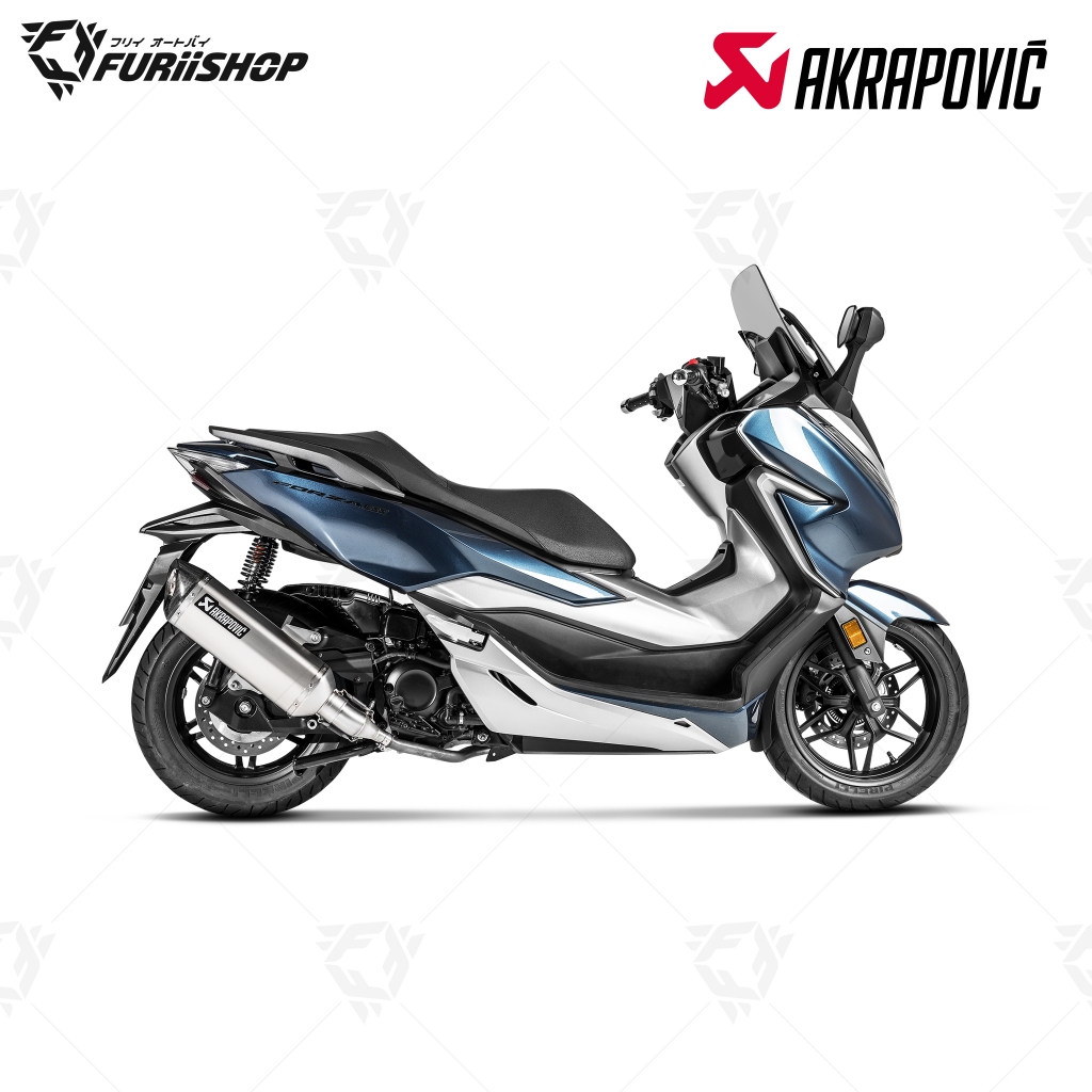 ท่อแต่ง/ท่อสูตร Akrapovic Slip on Titanium New Shape (2 รู) Logo Aluminium : for Forza300ABS 18-19 /