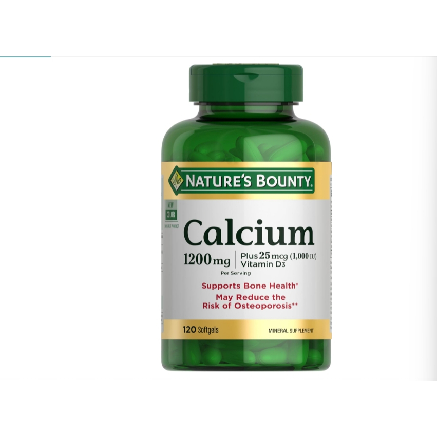 Nature's Bounty Calcium 1200 mg with Vitamin D3 - Bone Health 120 softgels ดูดซึมไว