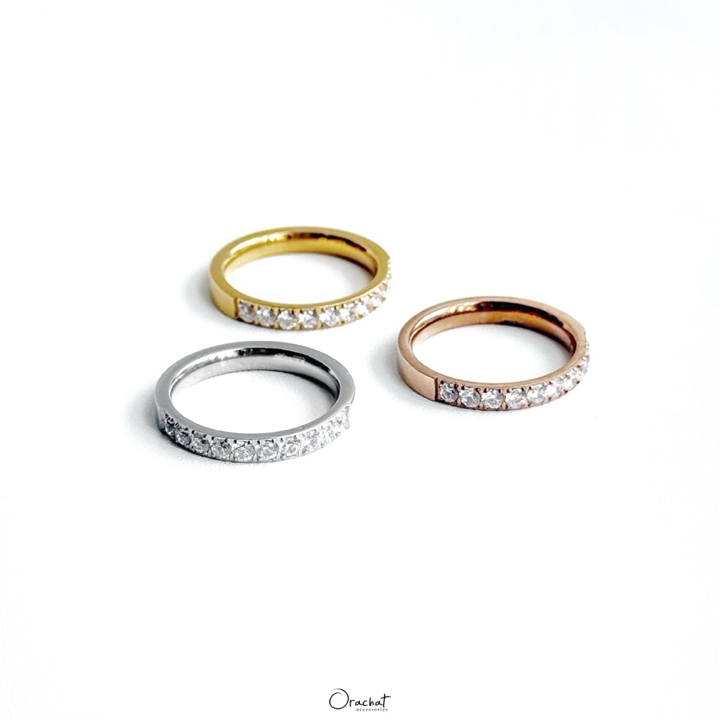 Orachat | Ann 14k ring. (แหวนตัวเรือนสแตนเลส)