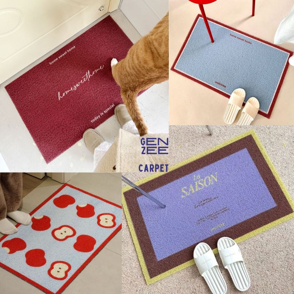 ☻︎ พรมดักฝุ่น พรมหน้าบ้าน((ขนาดมาตรฐาน 60×40)) พรมPVC ลายมินิมอล ล้างทำความสะอาดได้ ☻︎  ᴍᴇᴇ ᴅᴇᴇ sᴛᴏʀᴇ