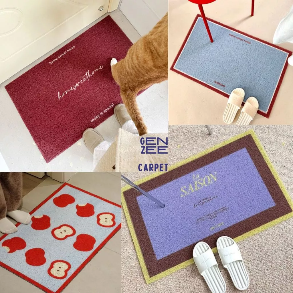 ☻︎ พรมดักฝุ่น พรมหน้าบ้าน((ขนาดมาตรฐาน 60×40)) พรมPVC ลายมินิมอล ล้างทำความสะอาดได้ ☻︎ ᴍᴇᴇ ᴅᴇᴇ sᴛᴏʀᴇ