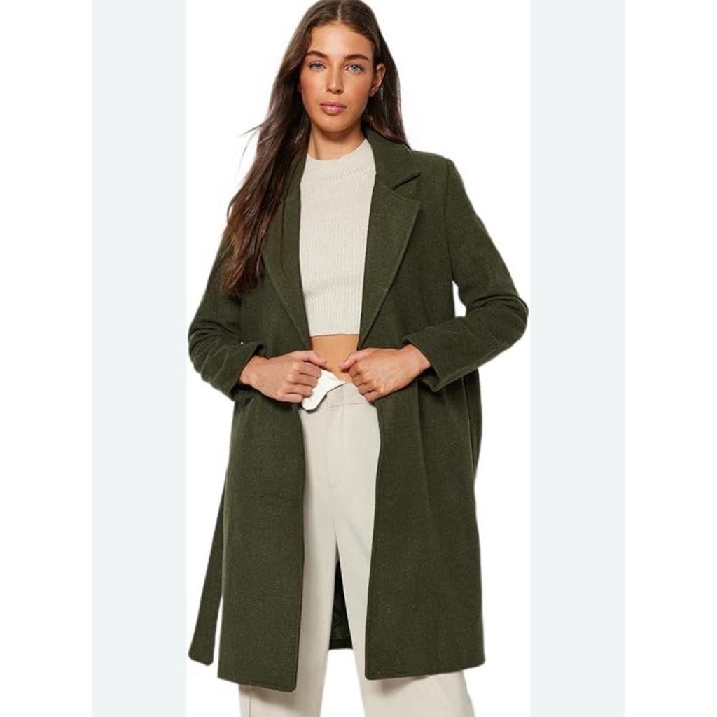 ส่งต่อ Zara ซาร่า เสื้อโค้ท เสื้อกันหนาว ผ้าวูล WOMEN FRENCH WOOL BLEND CHESTER COAT