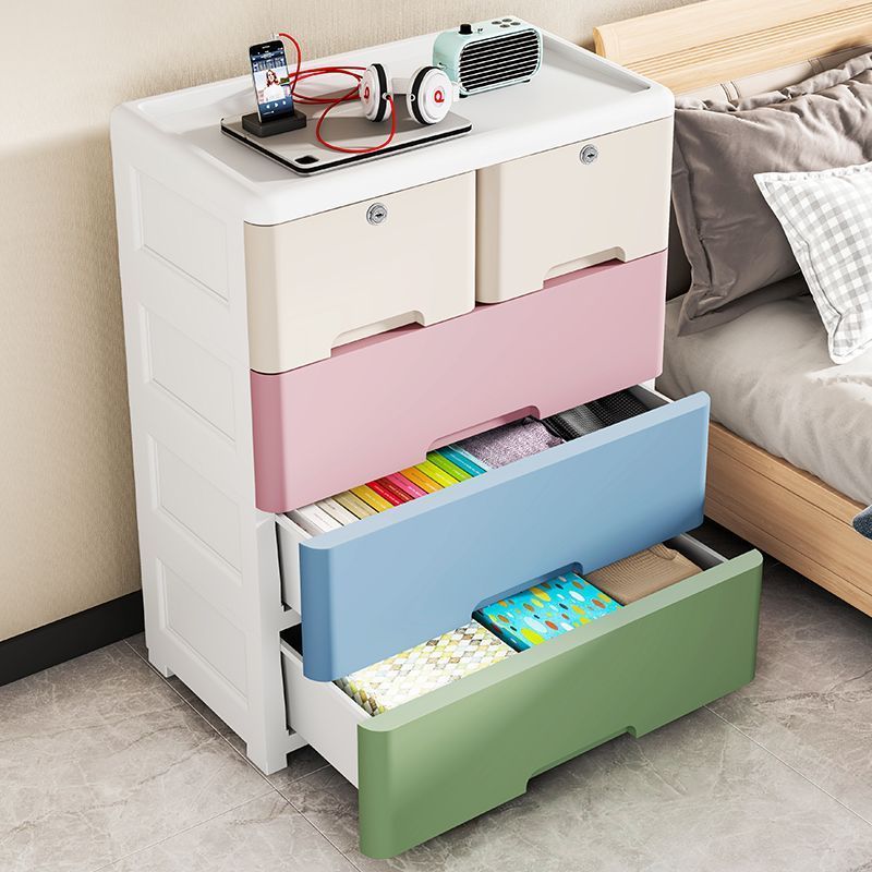 Wise ลิ้นชัก 4/5/6/7ชั้น ลิ้นชักใส่เสื้อผ้า มีล้อ ลิ้นชักใส่ของ เพิ่มหนาตู้ลิ้นชักพลาสติก ลิ้นชักสีขาว เป็นมิตรกับสิ่แวด