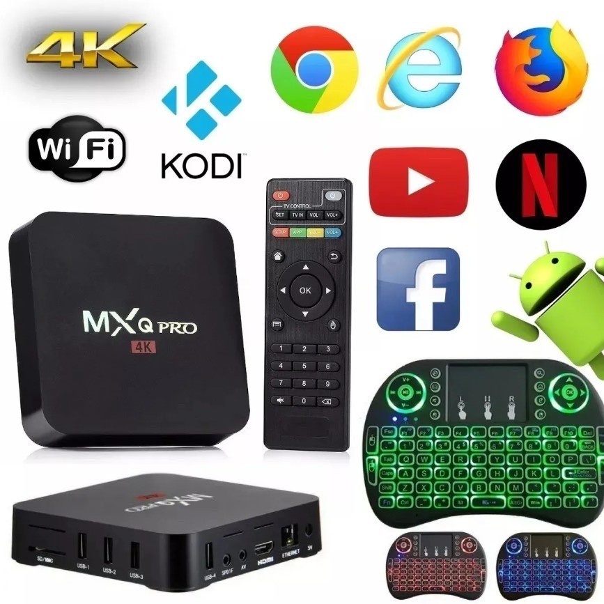 2025 MXQ Smart TV 16GB/256GB 5G BOX PRO 4K HD Latest Version 12.0 Smart 2.4G/5G WiFi Supports Extern
