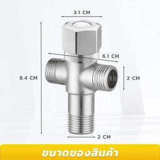 LUCKYLOTUS วาล์วฝังผนัง 2 ทาง ก๊อกน้ำสแตนเลส วาล์วเปิด-ปิดน้ำ ทนทาน คุณภาพสูง