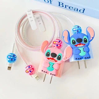 เคสหัวชารจ์ 【ส่งจากไทย มาใหม่ 1ชุด 5ชิ้น】 เคส สำหรับ ไอโฟน 18W/20W สายชาร์จ ลายการ์ตูนน่ารัก Cable