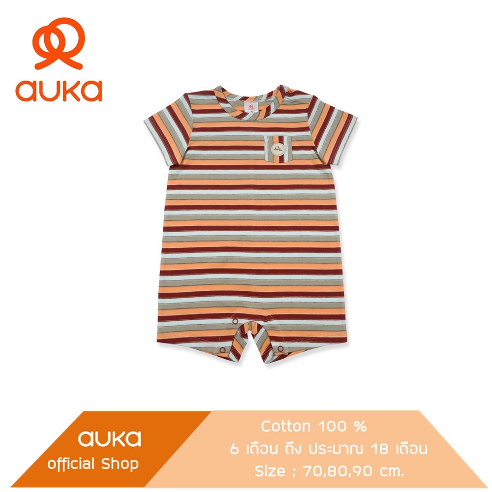 Auka ชุดรอมเปอร์แขนสั้น เด็ก 6 - 24 เดือน Collection Auka Gather