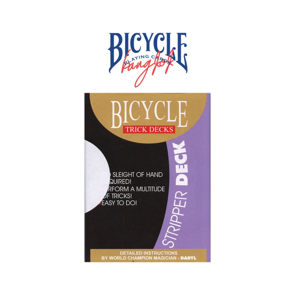 ไพ่ Bicycle Stripper Deck (ไพ่ปลายเรียว) การ์ดมายากล (อุปกรณ์ + คลิปสอน)
