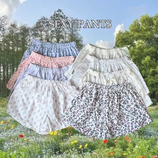 [Sexy Pants] กางเกงขาสั้นลายน่ารัก มีกระเป๋า ผ้าคอตตอนนุ่มนิ่ม