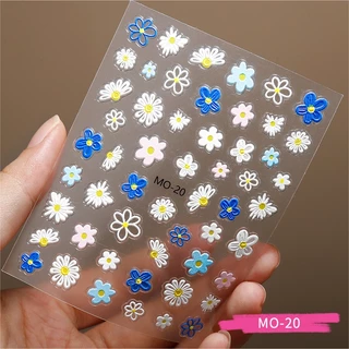Nawoelite stickers สติกเกอร์ ตกแต่ง สติกเกอร์ตกแต่ง 5D ดอกไม้น่ารัก สติกเกอร์ติดเล็บ สำหรับ DIY อุปกรณ์แต่งเล็บ