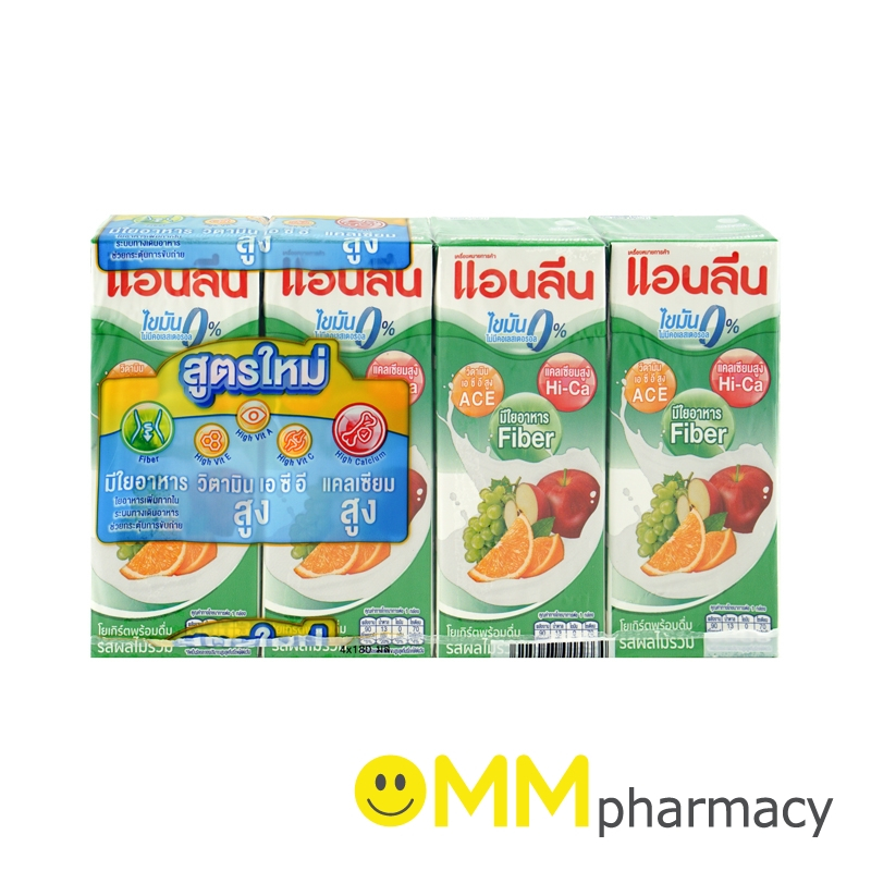 ANLENE นมเปรี้ยว UHT (รสผลไม้รวม) 180ML.4กล่อง