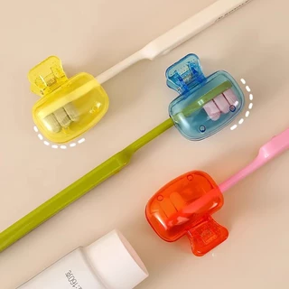 แบบพกพาเดินทางหัวแปรงสีฟันครอบคลุมแปรงสีฟันป้องกันหมวกแปรง พ็อด กรณีป้องกันแปรงสีฟันที่เก็บหัว