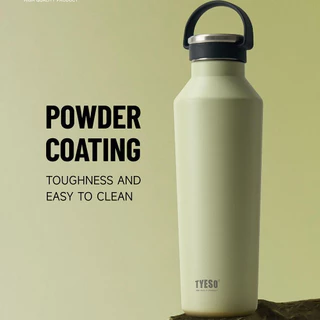 TYESO 120HR ขวดน้ำสแตนเลส 304 เก็บอุณหภูมิ ขนาด 500-750-900 ML เก็บน้ำแข็งได้นาน 5 วัน (120 ชั่วโมง)
