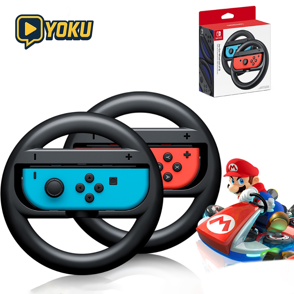 Nintendo Switch /Oled เกมมาริโอ้คาร์ท สำหรับ Switch Joy-Con อุปกรณ์เสริมพวงมาลัย ชุดที่ 2 สามารถใช้กับ จอยคอน ได้