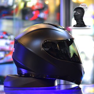 หมวกกันน็อค SpaceCrown สีดำด้าน แถมโม่ง WIND