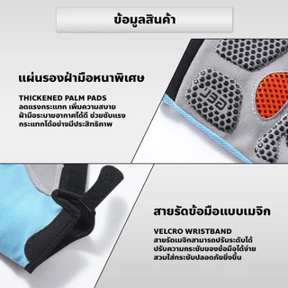 Fitness ถุงมือฟิตเนส กันลื่น กันกระแทก ถุงมือออกกำลังกาย แบบครึ่งนิ้ว