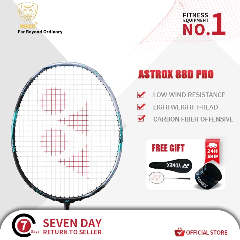 Yonex Badminton Racket Astrox 88D Pro 3rd Gen(Silver/Black) Full Carbon Single 4U 26Lbs 83g