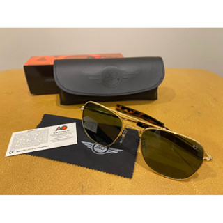 แว่น AO America Optical 🇺🇸กระจกแท้ ปั้มทุกจุดทรงนักบิน แว่นท…