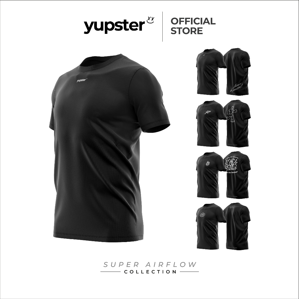 YUPSTER เสื้อวิ่ง Running Shirt รวม [ Collection Super Airflow ] เนื้อผ้าดี แห้งเร็ว ใส่ได้ทุกกิจกรรม กีฬา