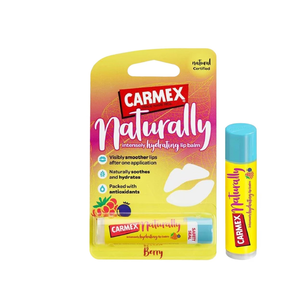 คาร์เม็กซ์ ลิปบาล์ม เนเชอรัลลี่ เบอร์รี่ New Carmex Naturally Berry มีส่วนผสมจากธรรมชาติกว่า 93%