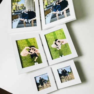 กรอบบานพับ พร้อมใส่รูปเต็มกรอบ ตั้งได้ ใส่รูปไปให้ กรอบรูป2x2 3x4 4x6 นิ้ว กรอบรูปของขวัญวันเกิด วันครบรอบ