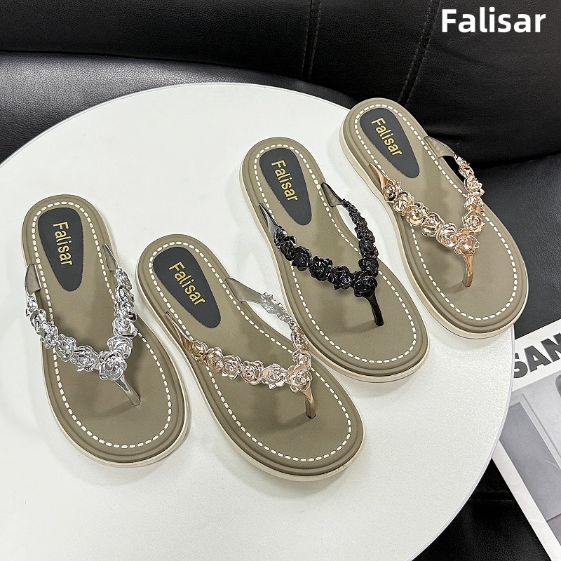 แตะส้นหนีบ Falisar กันน้ำระดับพรีเมียม ลื่นยากสุดๆ ดีไซน์มินิมอล น้ำหนักเบาคล่องตัว รุ่น 2503-2