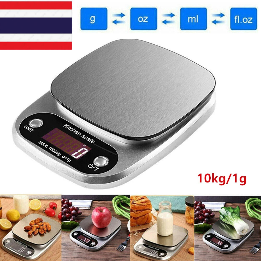 เครื่องชั่งดิจิตอล 10 kg เป็นสแตนเลส กิโล อุปกรณ์เบเกอรี่