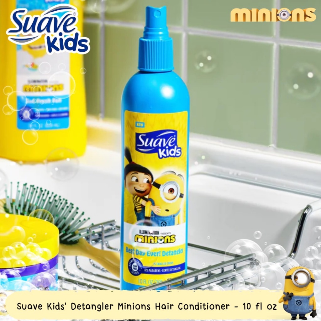 นำเข้า สเปรย์หวีผม Suave Kids x Minions ผมนุ่ม หวีง่าย Best Hair Ever! Detangler Spray 10 oz (295 ml)