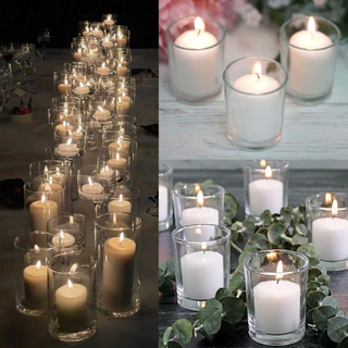 TONBOON - Votive Candle size 1.5" , 2" , 4" for Home Decoration Party Dining Restaurant Church