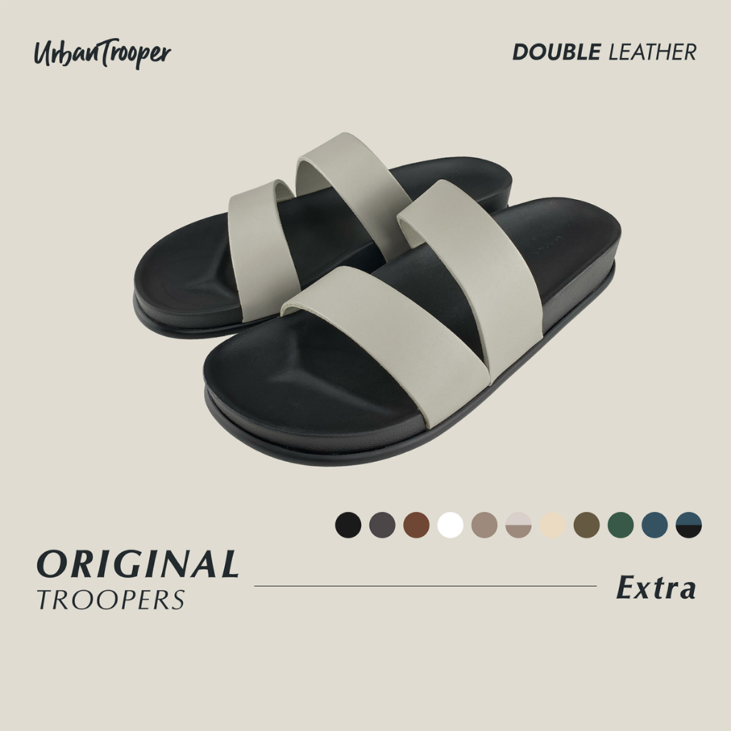 รองเท้า Urban Trooper Everyday รุ่น Original Troopers Leather สี Cream รองเท้าเเตะ Unisex