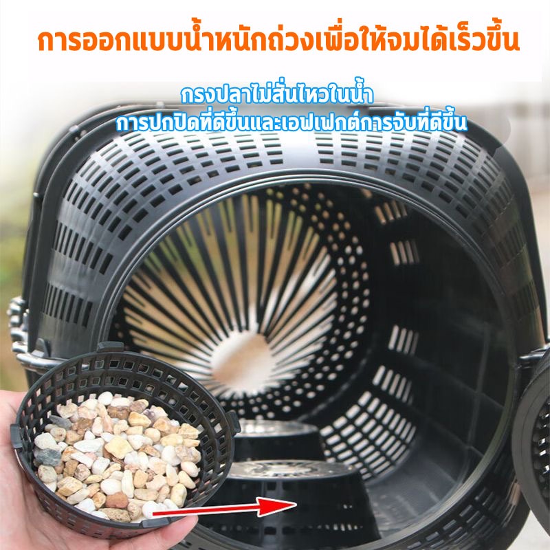 🔥รูคู่ กระชังปลาขนาดใหญ่🔥ที่ดักปลา มุ้งดักกุ้ง ที่ดักปลาไหล งานดี ทนทาน ใช้จับ: ปลา, กุ้ง, ปู, ปลาไหล ฯลฯ - รูปที่ 3