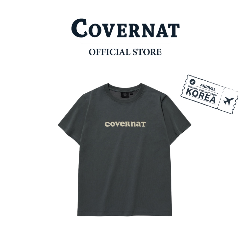 COVERNAT เสื้อยืด รุ่น Women'S Cooper Logo T-Shirt Grey (70101OCLSSF_U5GYXX)