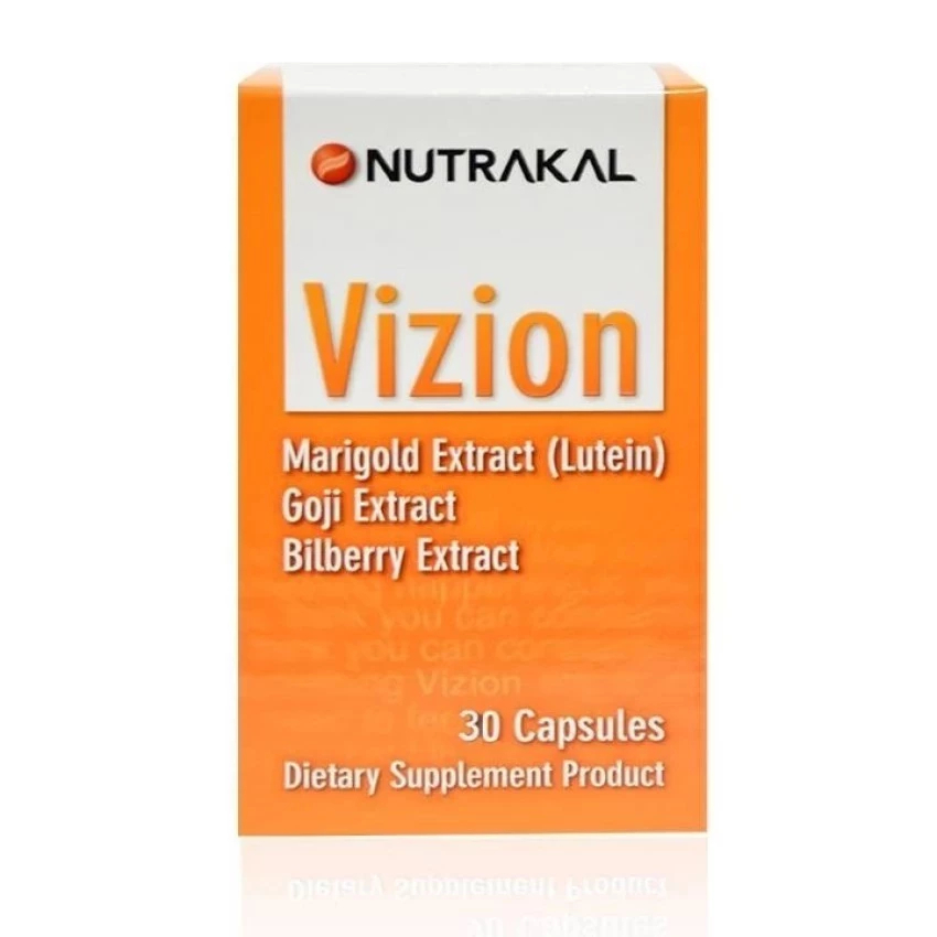 NUTRAKAL Vizion 30 และ 90  Caps สารสกัดจากธรรมชาติบำรุงสาย ตากรองรังสีและแสง ปกป้องดวงตา