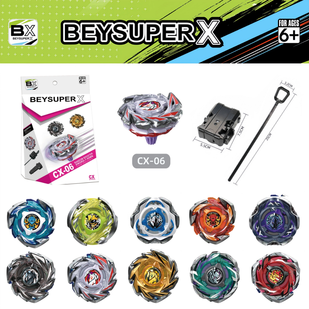BEYSUPER X ชุดลูกข่างต่อสู้โลหะ พร้อมที่ยิง หมุนแรง Battle Top ของเล่นเด็กผู้ชาย ลูกข่างเด็ก ของขวัญเด็กยอดนิยม ฮิต