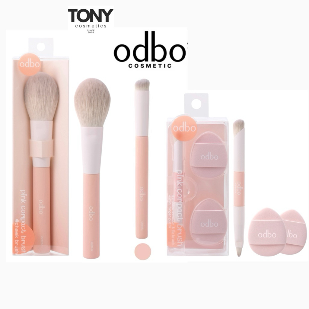 ODBO PINK COMPACT BRUSH ชีคบลัช,คอนซีลเลอร์ บลัช,แชโดว์&ลิป บลัชโอดีบีโอ พิ้งค์คอมแพค บลัช  OD8042,8
