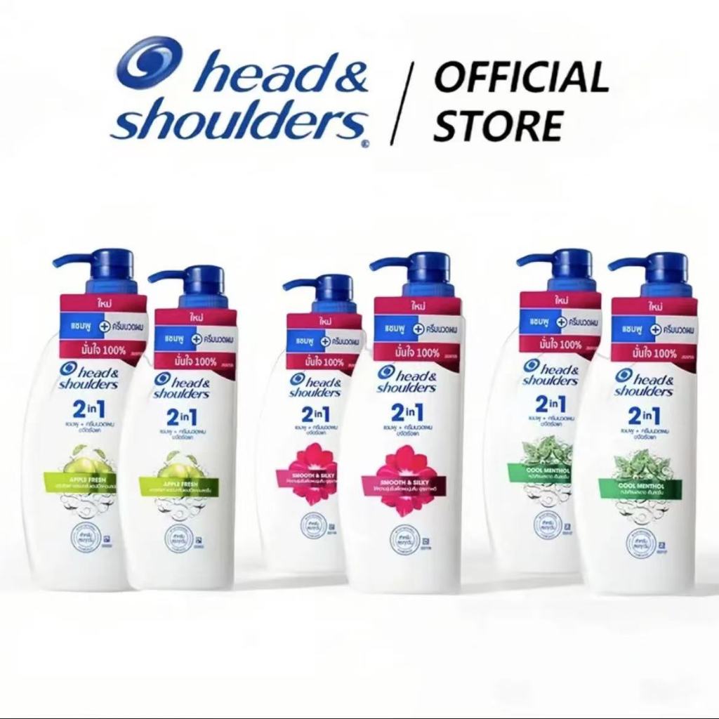 Head & Shoulders 2in1 แชมพู ครีมนวดผม ขจัดรังแค 370ml หมดปัญหารังแคในขั้นตอนเดียว
