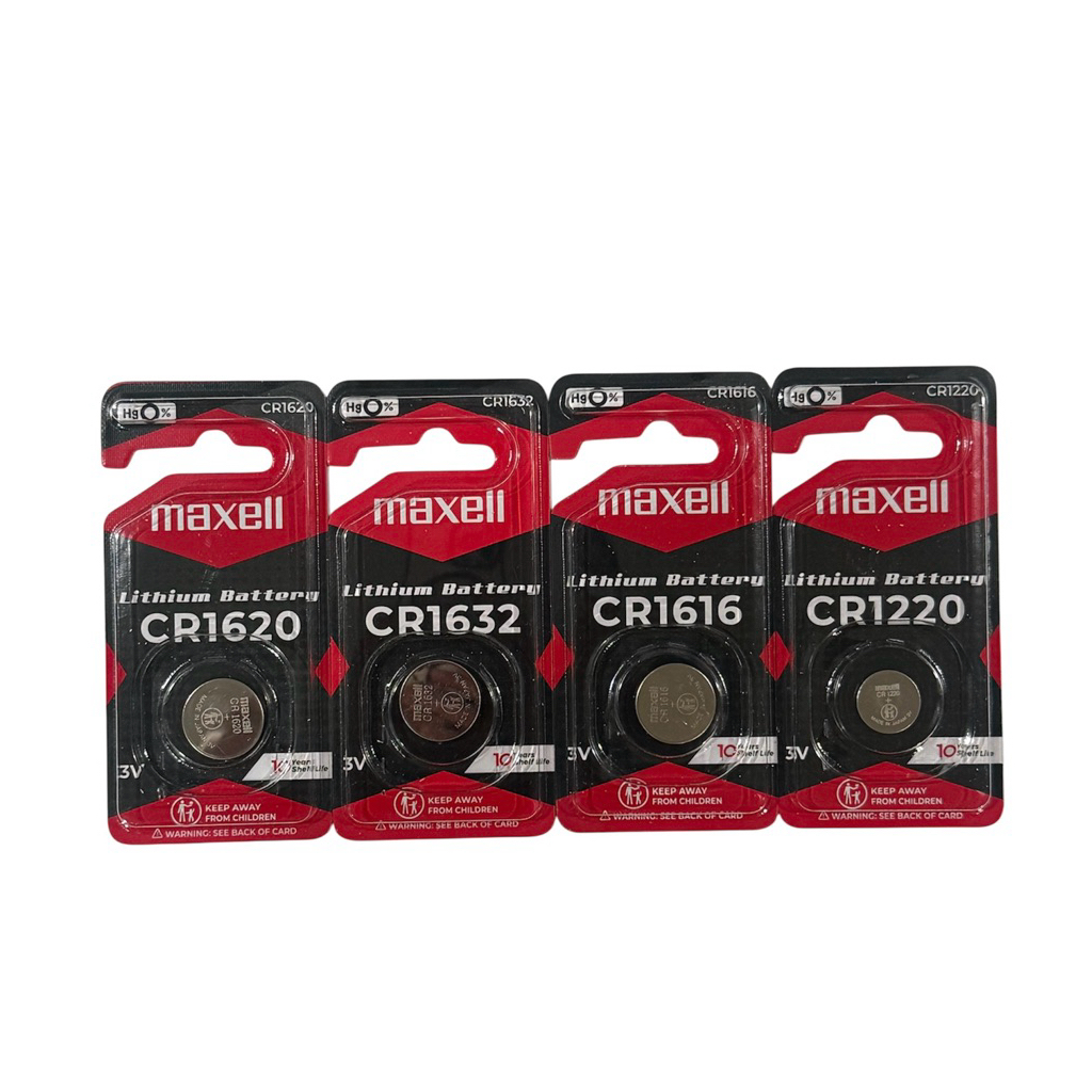 ถ่านMaxell CR1620/CR1632/CR1616/CR1220 แพคเดียว1ก้อน