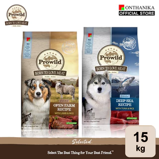 Prowild โปรไวลด์ ซีเล็คเต็ด อาหารสุนัขทุกสายพันธุ์/ทุกช่วงวัย ขนาด 15 kg