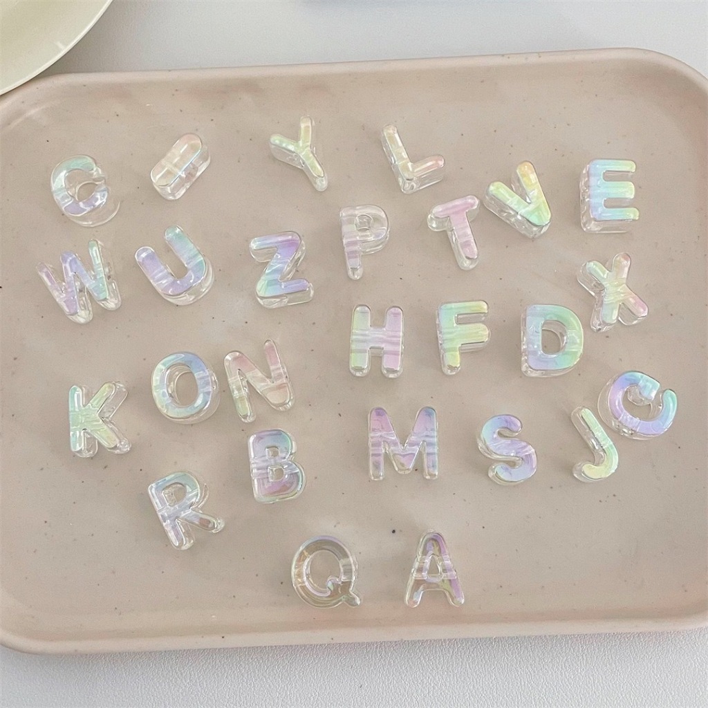 ลูกปัด ABC ตัวคระษร ตัวอักษร ใส ขนาด15*20mm ขนาดใหญ่ มีรูร้อย เหมาะสมสำหรับงานฝีมือ diy เหมาะสมำหรับทำเครื่งประดับ - รูปที่ 7