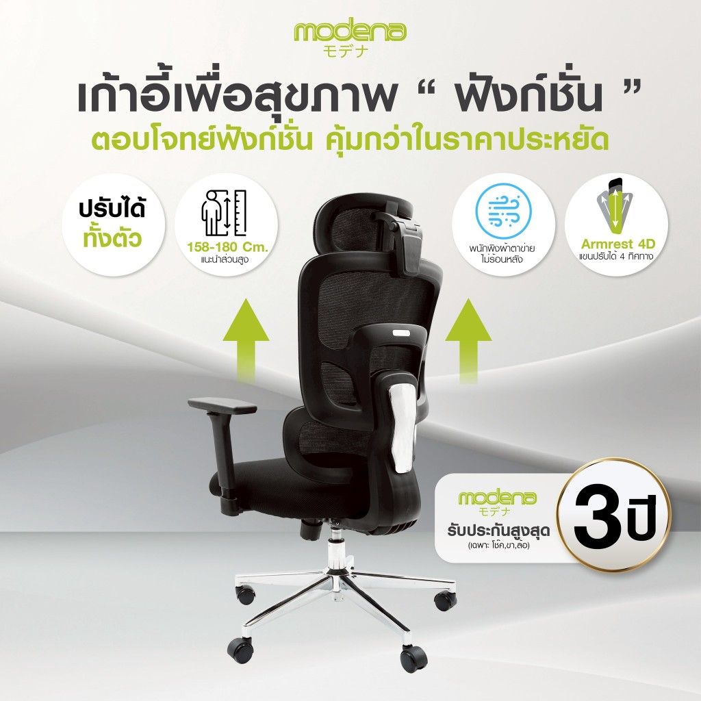 MODENA เก้าอี้ฟังก์ชั่น Function (ส่งเป็นกล่อง ลูกค้าประกอบเอง)