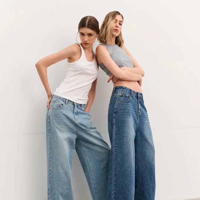 Withit Baggy Jeans กางเกงยีนส์ทรงแบคกี้ - BTW37599