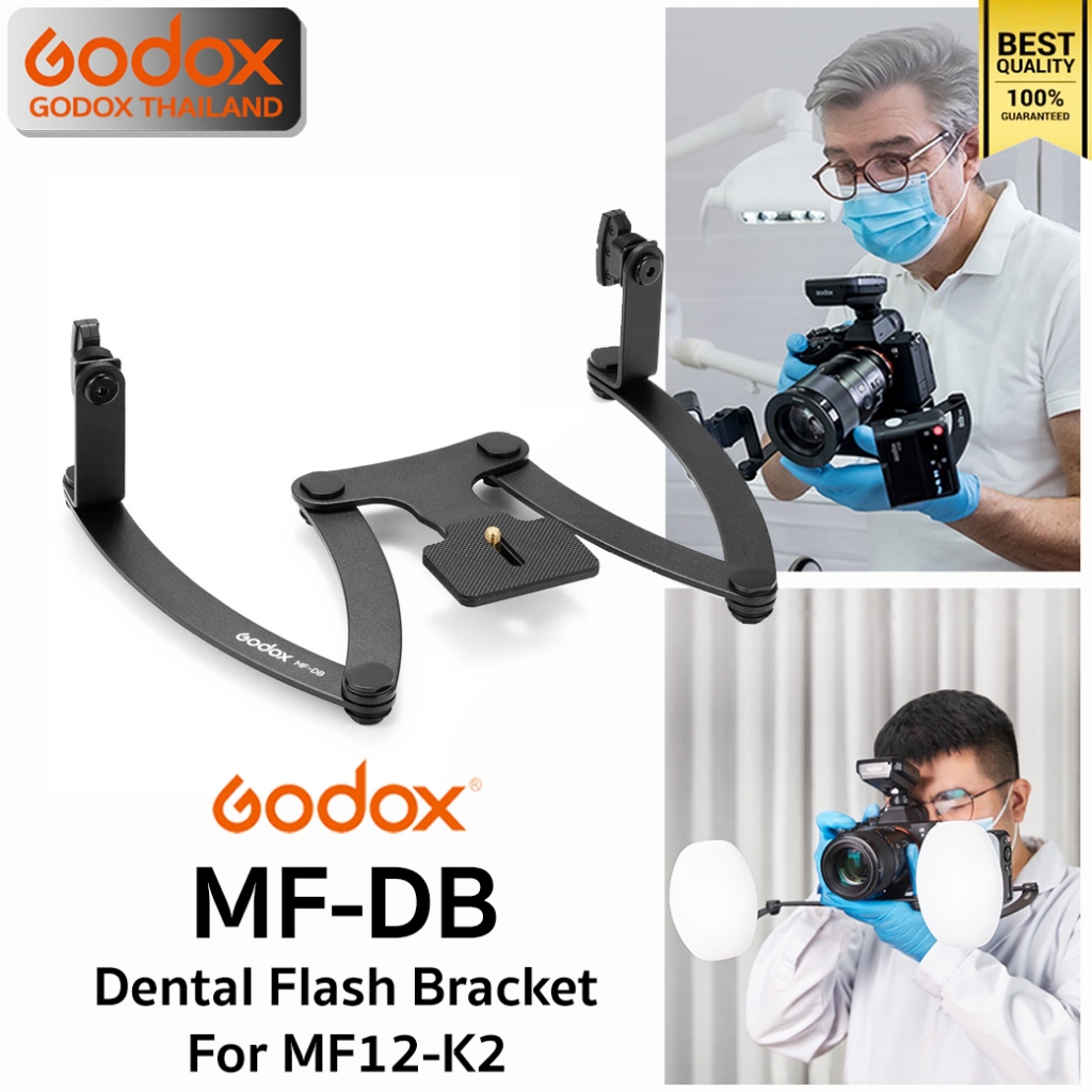 Godox MF-DB Brecket แขนยึดแฟลช ปรับได้ สำหรับ MF12 / MF12-K2 Dental & Macro Flash Kit - Godox Thaila
