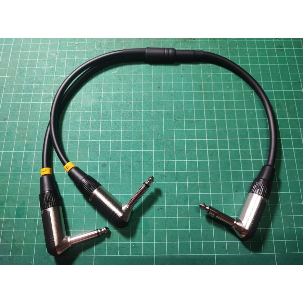 สายแจ็ค TRS to TS ขนาด 6.35 มม.หรือ 1/4" สายวาย สายแยก L , R ซ้าย-ขวา รุ่น Custom ความยาว