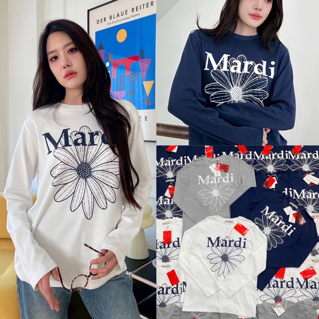 🍊 VL เสื้อยืดแขนยาว รุ่นใหม่ชนช้อปเกาหลีเลยค่า น่ารักมากกกๆ งานปักหน้าหลังตามแบรนด์ดัง งานสวยมากกก