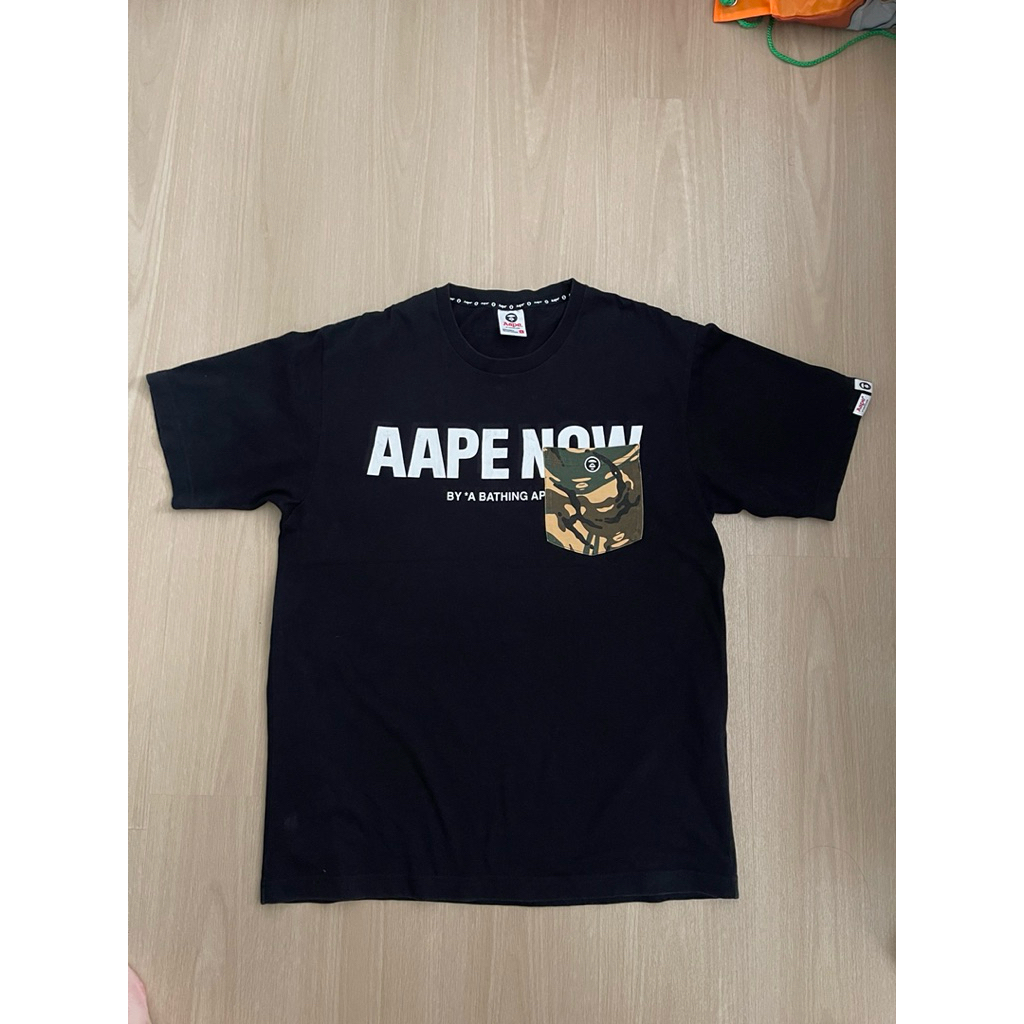 เสื้อยืด aape by a bathing ape size XL  bape มือสองเหมือนใหม่